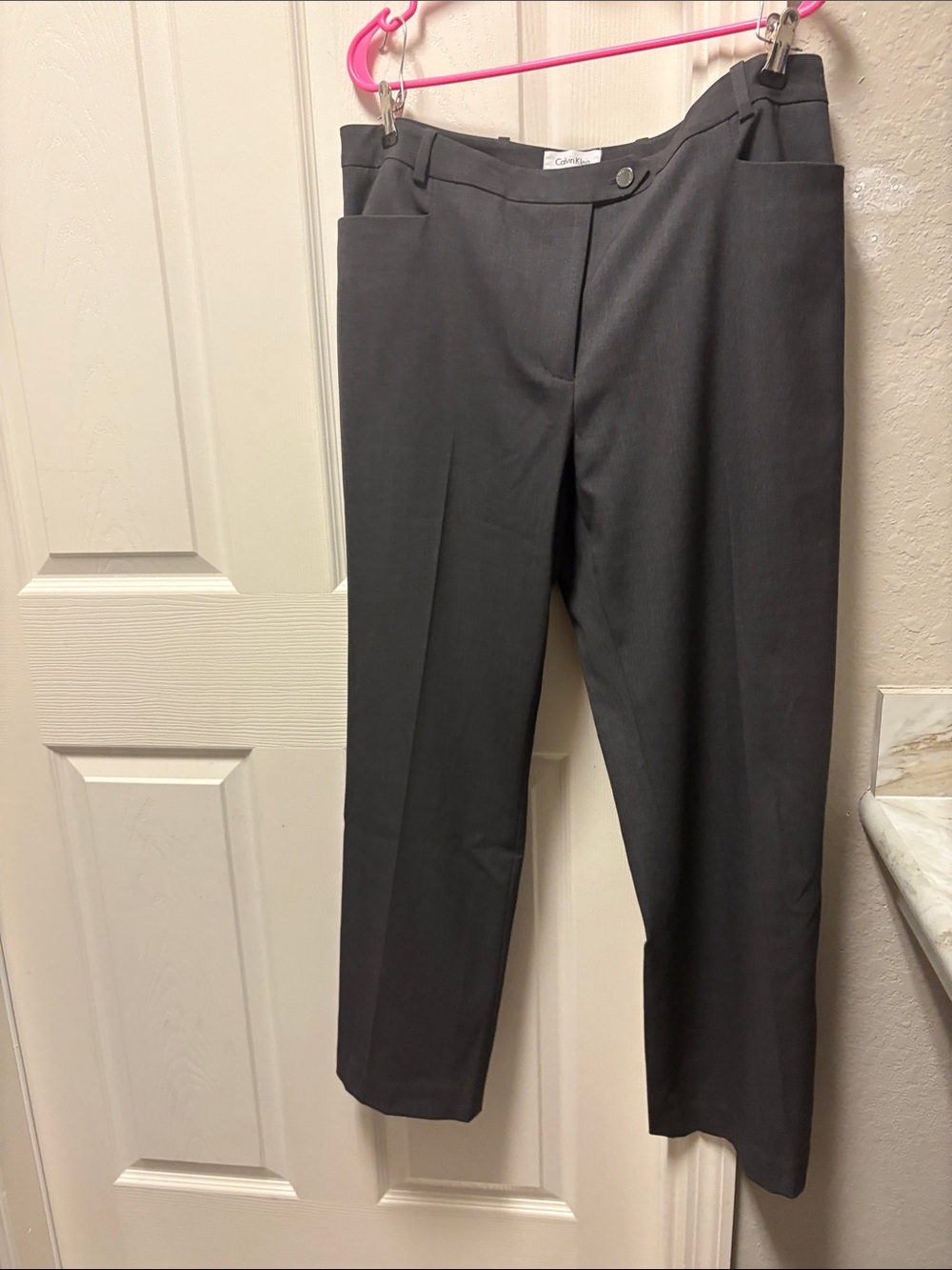 Calvin Klein Modern Fit Pants in Charcoal Gray
